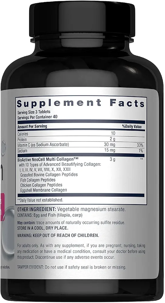 NeoCell Super Multi Collagen Peptides (120 Tablets) - Image 2