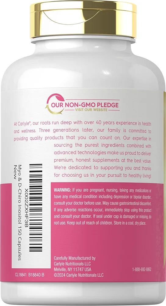 Carlyle Myo-Inositol & D-Chiro Inositol (150 Capsules) - Image 3
