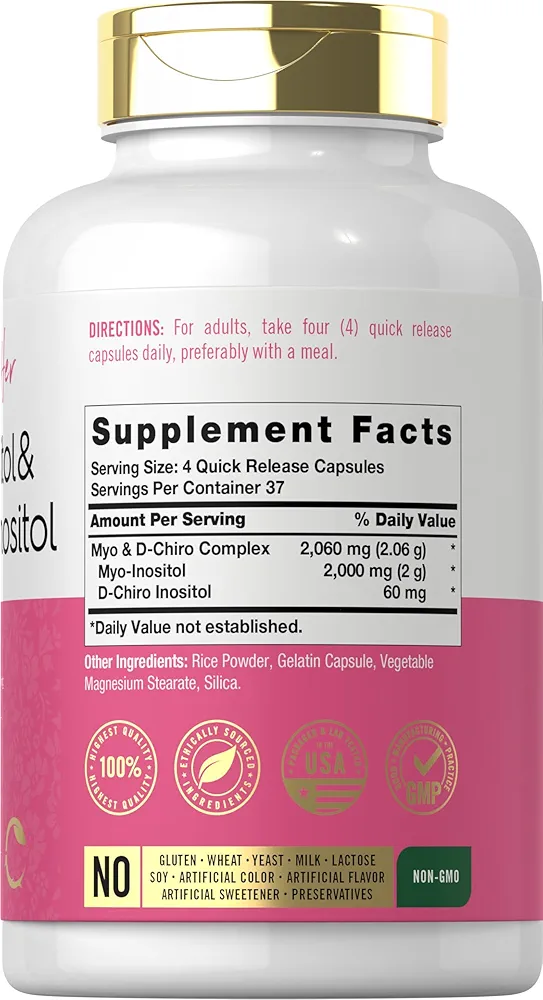 Carlyle Myo-Inositol & D-Chiro Inositol (150 Capsules) - Image 2