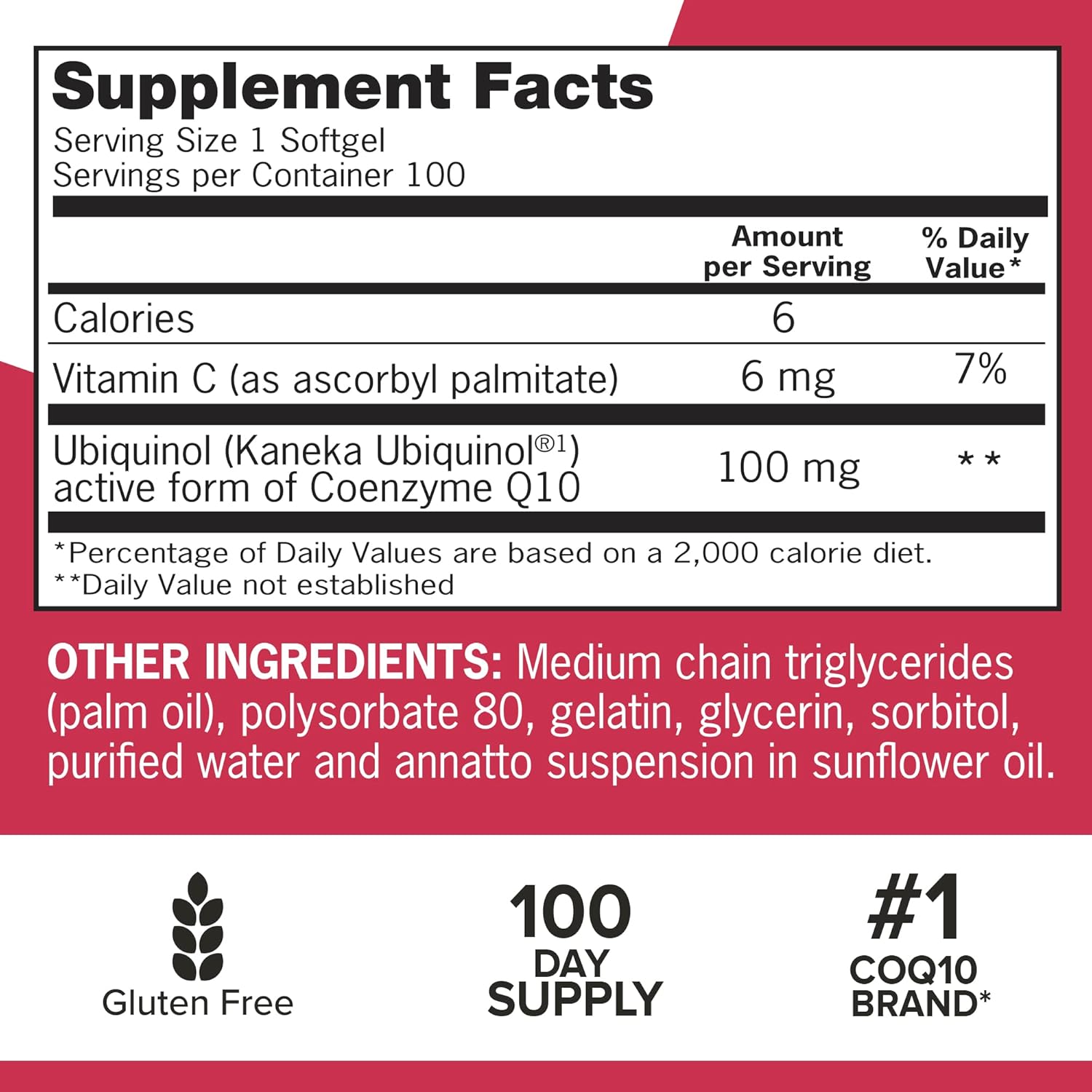 Qunol Mega CoQ10 Ubiquinol (100 mg) – (100 Softgels) - Image 2