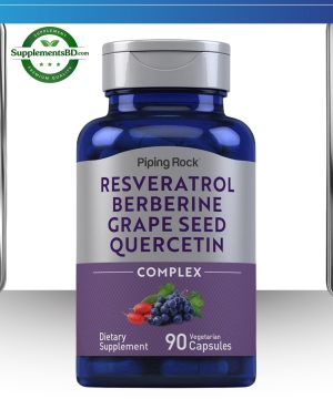Piping Rock Resveratrol Berberine Grape Seed & Quercetin Complex (90 Capsules)