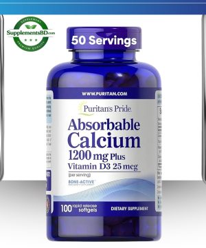 Puritan’s Pride Calcium 1200mg (100 Softgels)