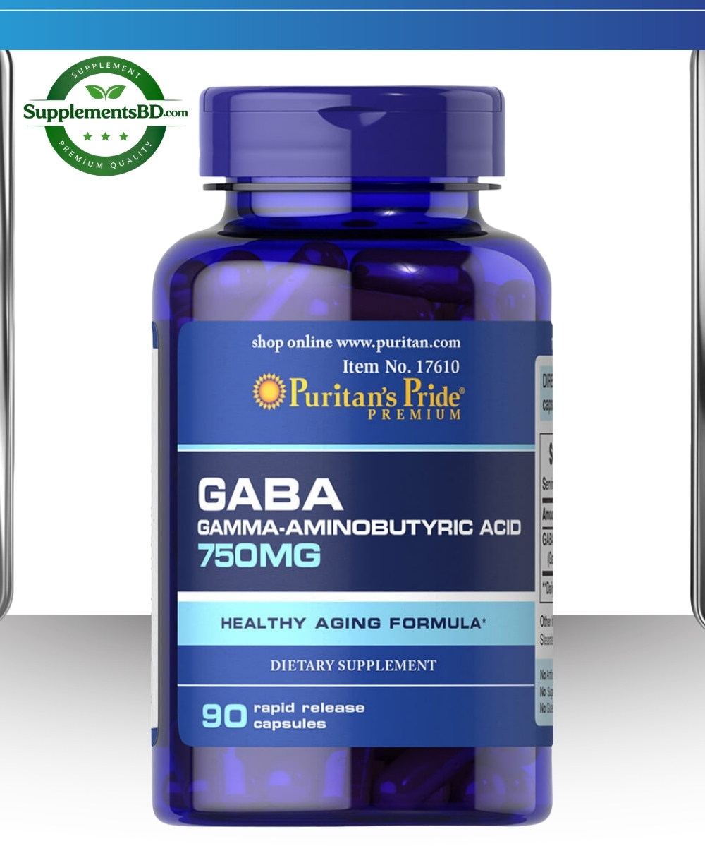 Puritan's Pride GABA 750mg (90 Capsules)