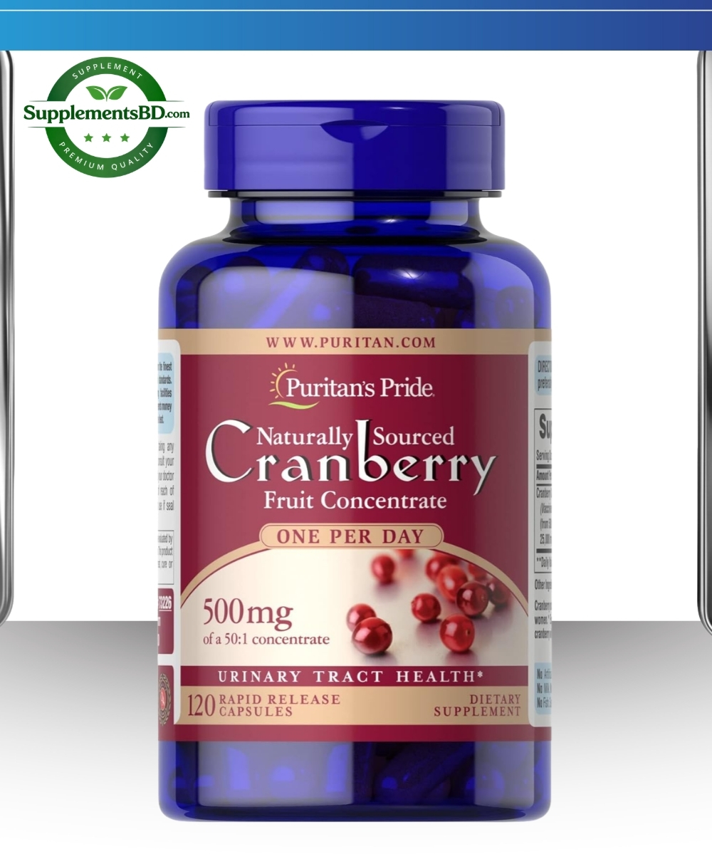 Puritan’s Pride Cranberry (500 mg) – (120 Capsules)