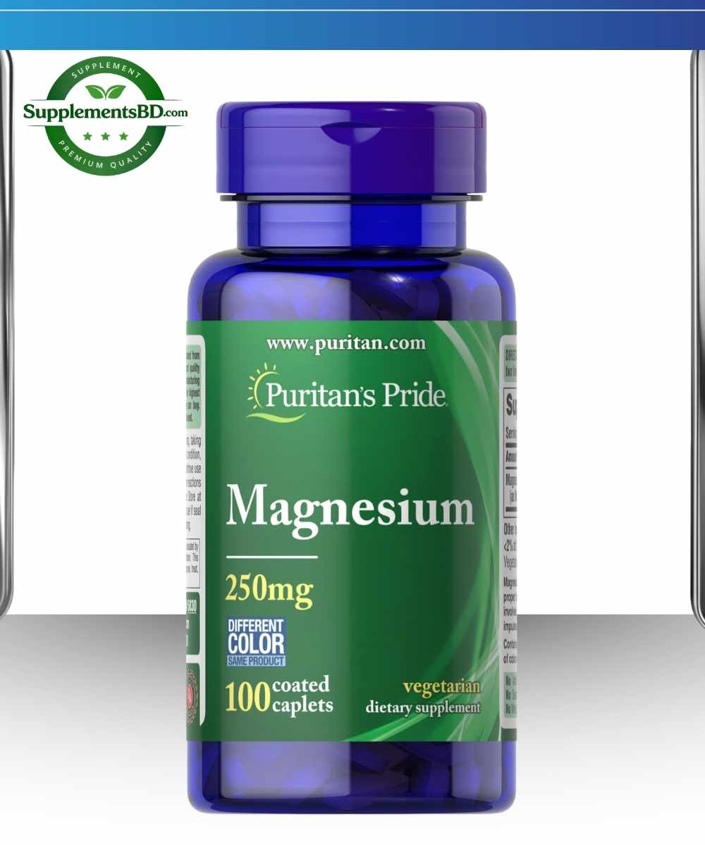 Puritan’s Pride Magnesium 250mg (100 Caplets)