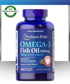 Puritan’s Pride Omega 3 Fish Oil 1200mg (100 Softgels)