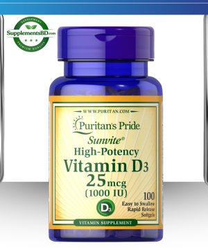 Puritan's Pride Vitamin D3 1000 IU (100 Softgels)