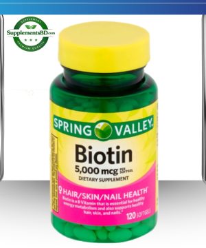 Spring Valley Biotin (5,000 mcg) – (120 Softgels)