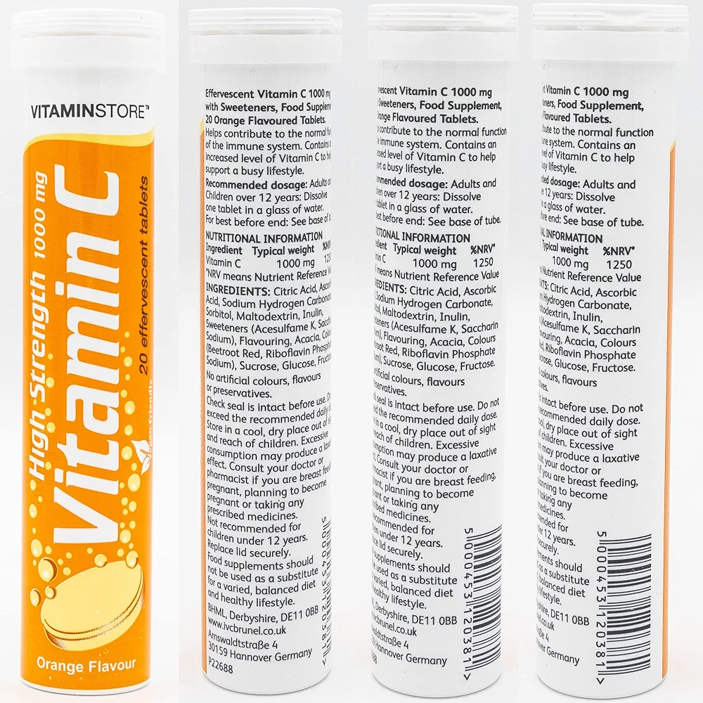 VitaminStore Vitamin C (1,000 mg) – (20 tablets) - Image 2