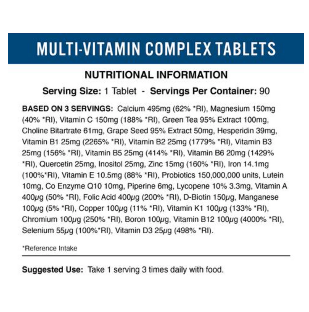 Applied Nutrition Multi-Vitamin Complex (90 Capsules) - Image 2