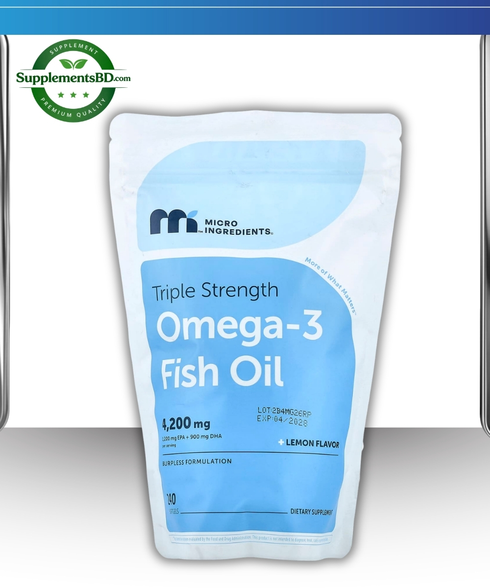 Micro Ingredients Omega-3 Fish Oil Lemon (240 Softgels)