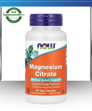 NOW Foods Magnesium Citrate (60 Veg Capsules)