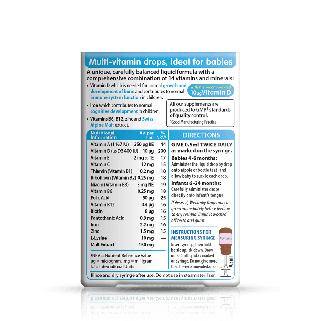 Vitabiotics Wellbaby Multi-vitamin Drops (30ml) - Image 2