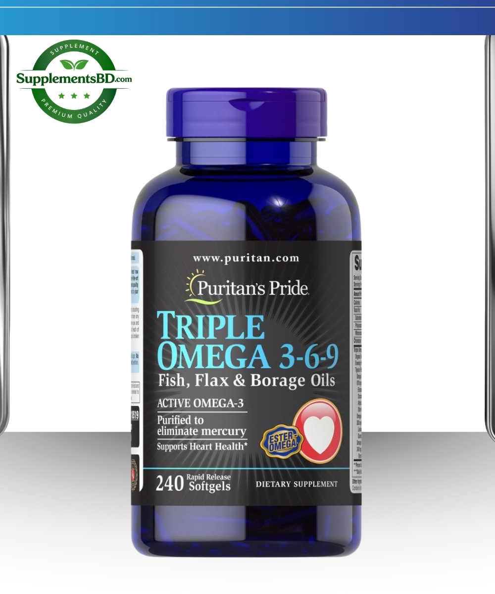 Puritan’s Pride Triple Action Omega 3-6-9(240 Softgel)