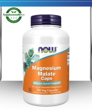 NOW Foods Magnesium Malate Caps with 95mg (180 Veg Capsules)