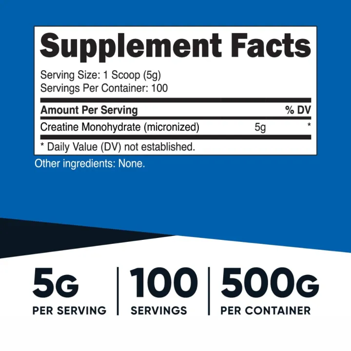 Nutricost Creatine Monohydrate Powder - 500G - Image 2