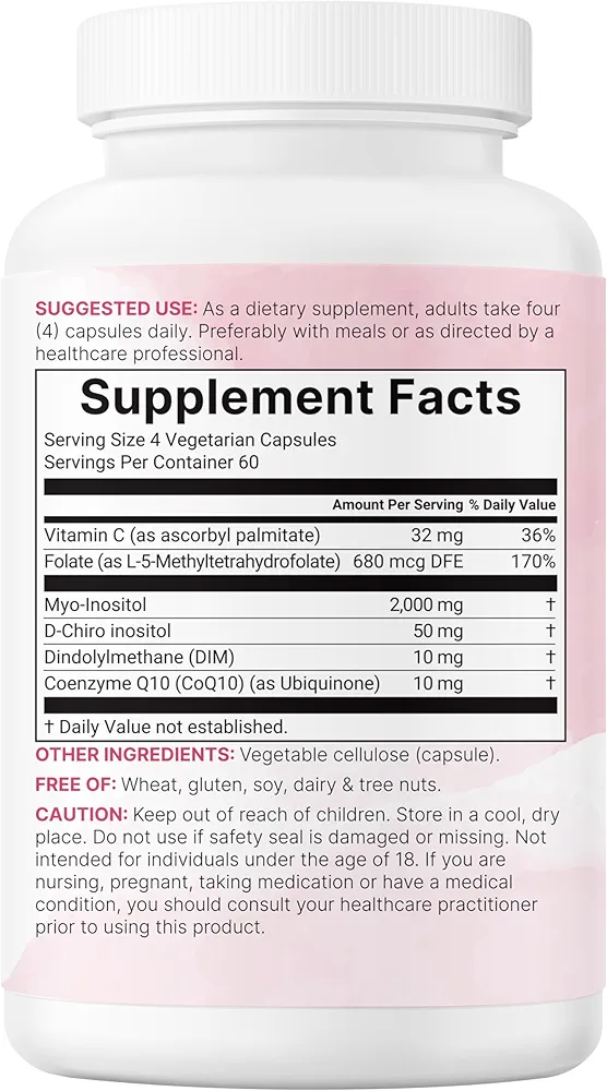 Micro Ingredients Myo & D-Chiro Inositol (2,050 mg) – (240 Veg.Capsules) - Image 2