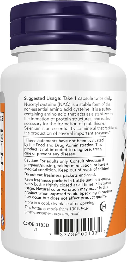 NOW Foods NAC With Selenium(30 Capsules) - Image 3