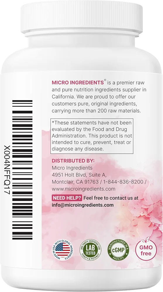 Micro Ingredients Myo & D-Chiro Inositol (2,050 mg) – (240 Veg.Capsules) - Image 3