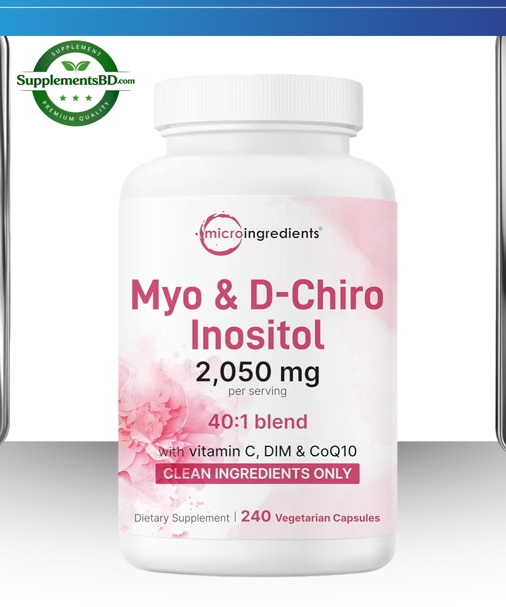Micro Ingredients Myo & D-Chiro Inositol (2,050 mg) – (240 Veg.Capsules)