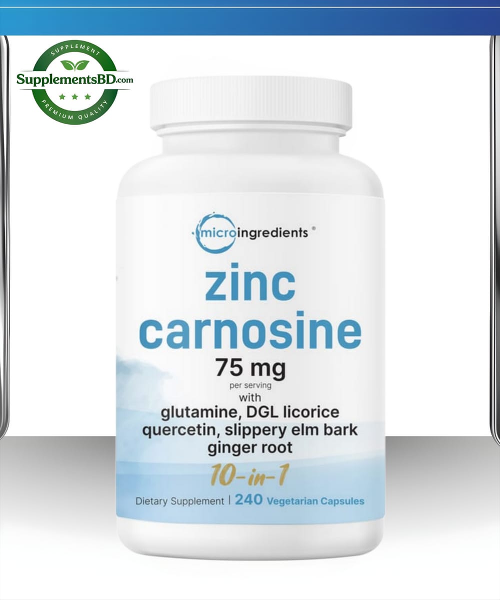 Micro Ingredients Zinc Carnosine 75mg(240 Veg.Capsules)