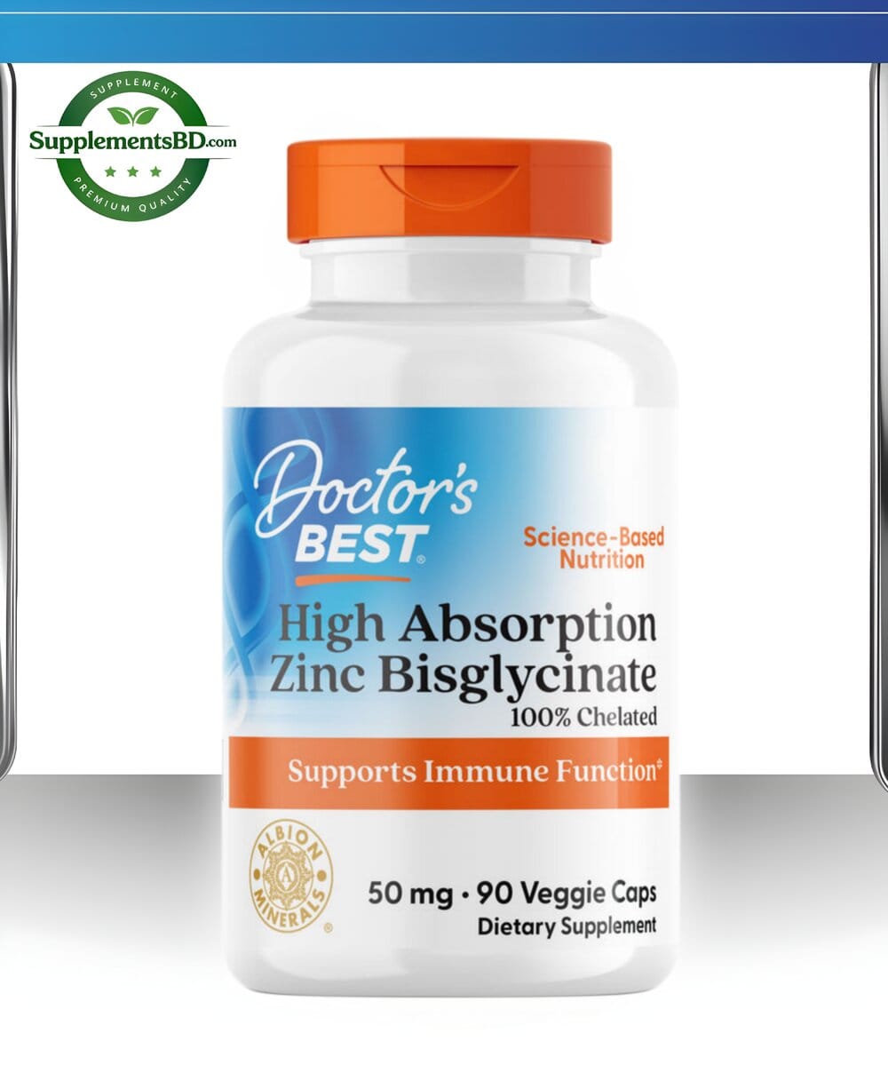 Doctor’s Best Zinc Bisglycinate 50 mg(90 Veg. Capsules)
